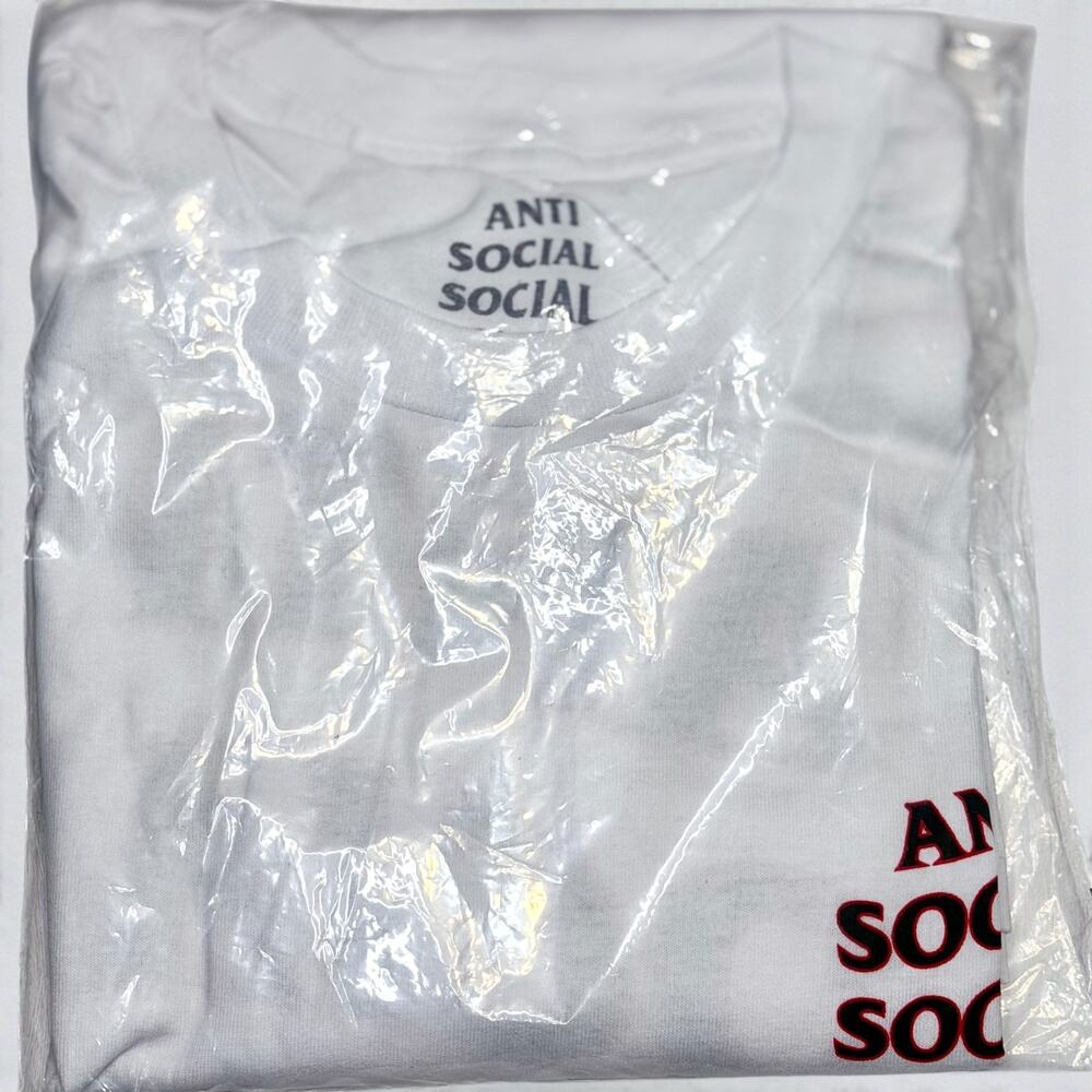 Anti Social Social Club white logo tee in men’s L | New in original packaging
